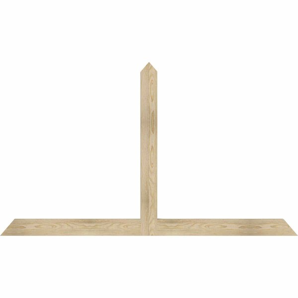 Ekena Millwork Portland Rough Sawn Timber Gable Bracket, Douglas Fir, 72"W x 42"H x 2"D x 4"F, 14/12 Pitch GBW072X42X0204POR00RDF - main